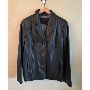 Sonoma Women's Lambskin Leather Women's Blazer Jacket SZ Large